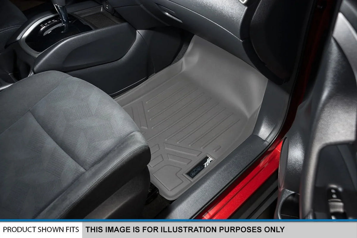 Sizemartliner Front 1st Row Floor Liner Mat Grey for 2008-2020 Dodge Grand Caravan