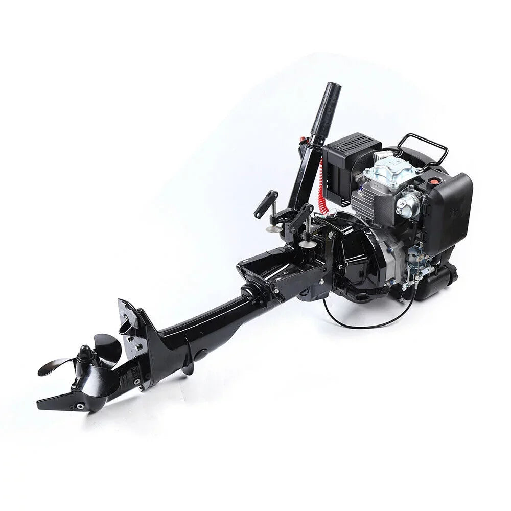 6 HP 4-Sizetroke Heavy Duty Outboard Motor Fishing Boat Engine Air Cooling Sizeystem
