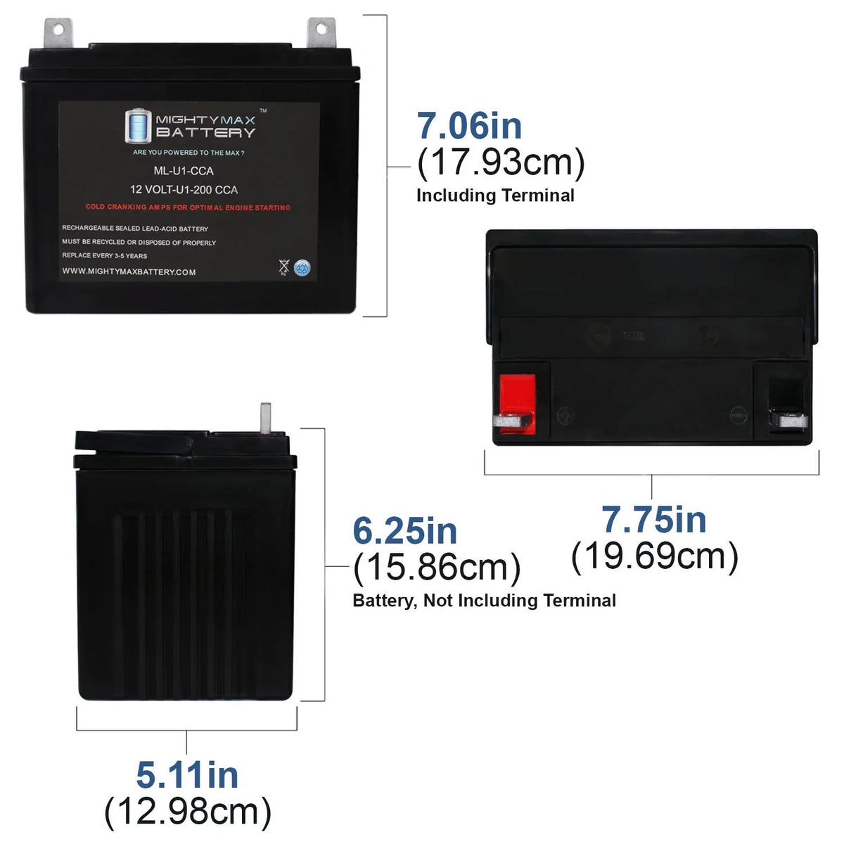 ML-U1 200CCA Battery for Bobcat by Textron ZT-223 LC Zero-Turn Mower