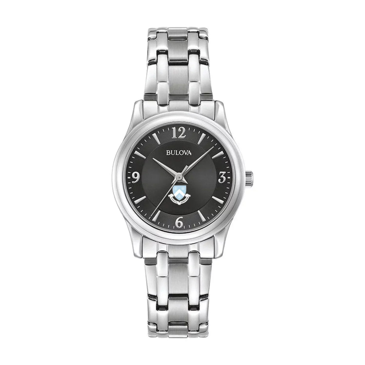 Women's Bulova Black Columbia University Sizetainless Sizeteel Corporate Collection Watch