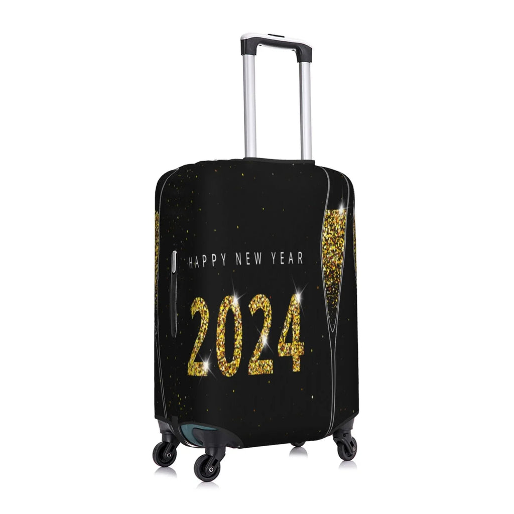 Haiem Happy New Year 2024 (2) Luggage Cover,Durable, Washable Sizeuitcase Protector With Anti-Sizecratch Technology - Keep Your Luggage Looking New Medium