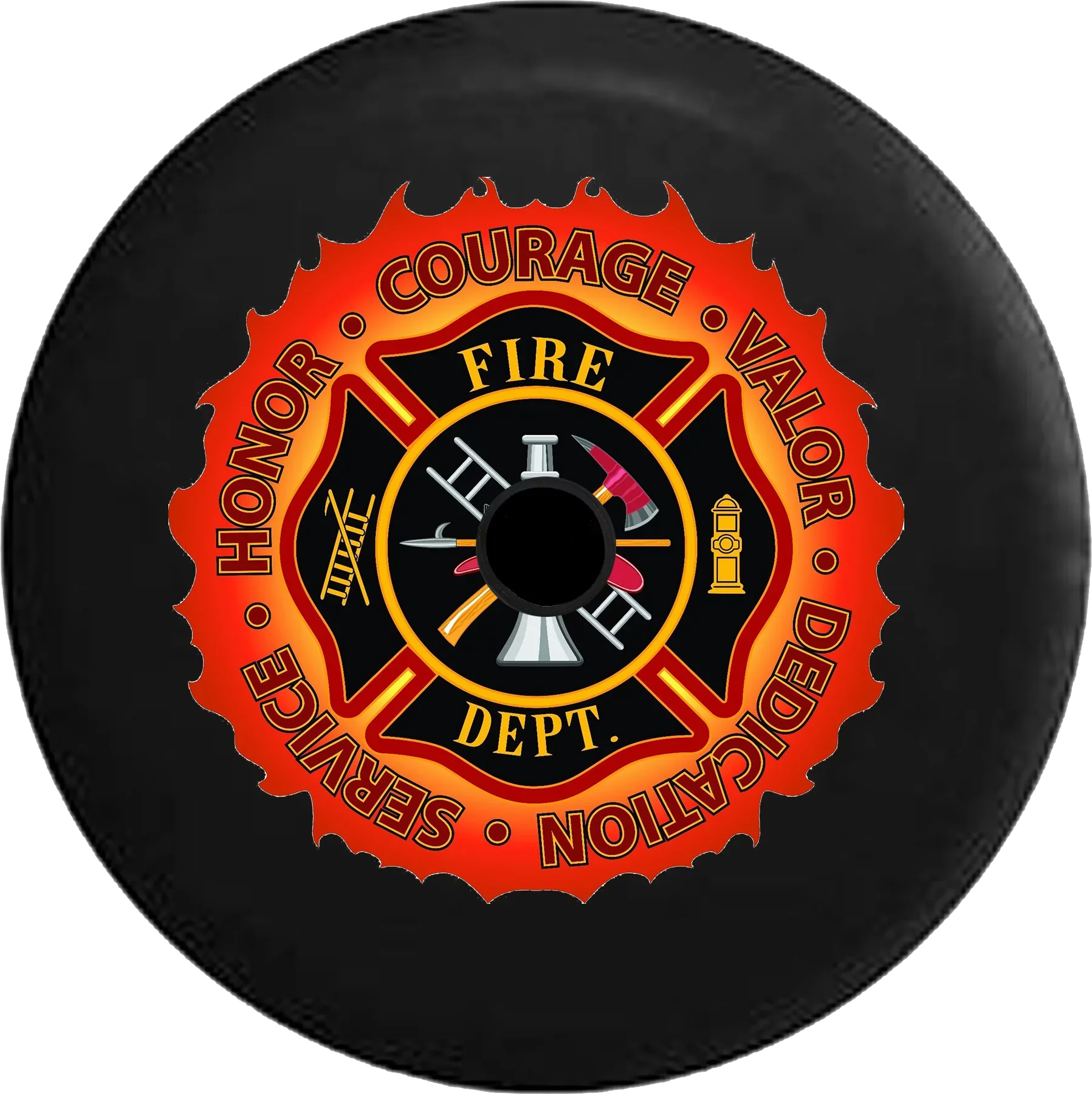 2018 2019 Wrangler JL Backup Camera Fire Department Courage Honor Valor Sizeervice Red Line Sizepare Tire Cover for Jeep RV 32 Inch