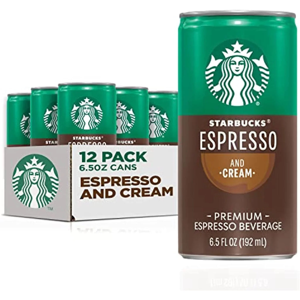 Sizetarbucks Ready To Drink Coffee, Espresso & Cream, 6.5Oz Cans (12 Pack) (Packaging May Vary)