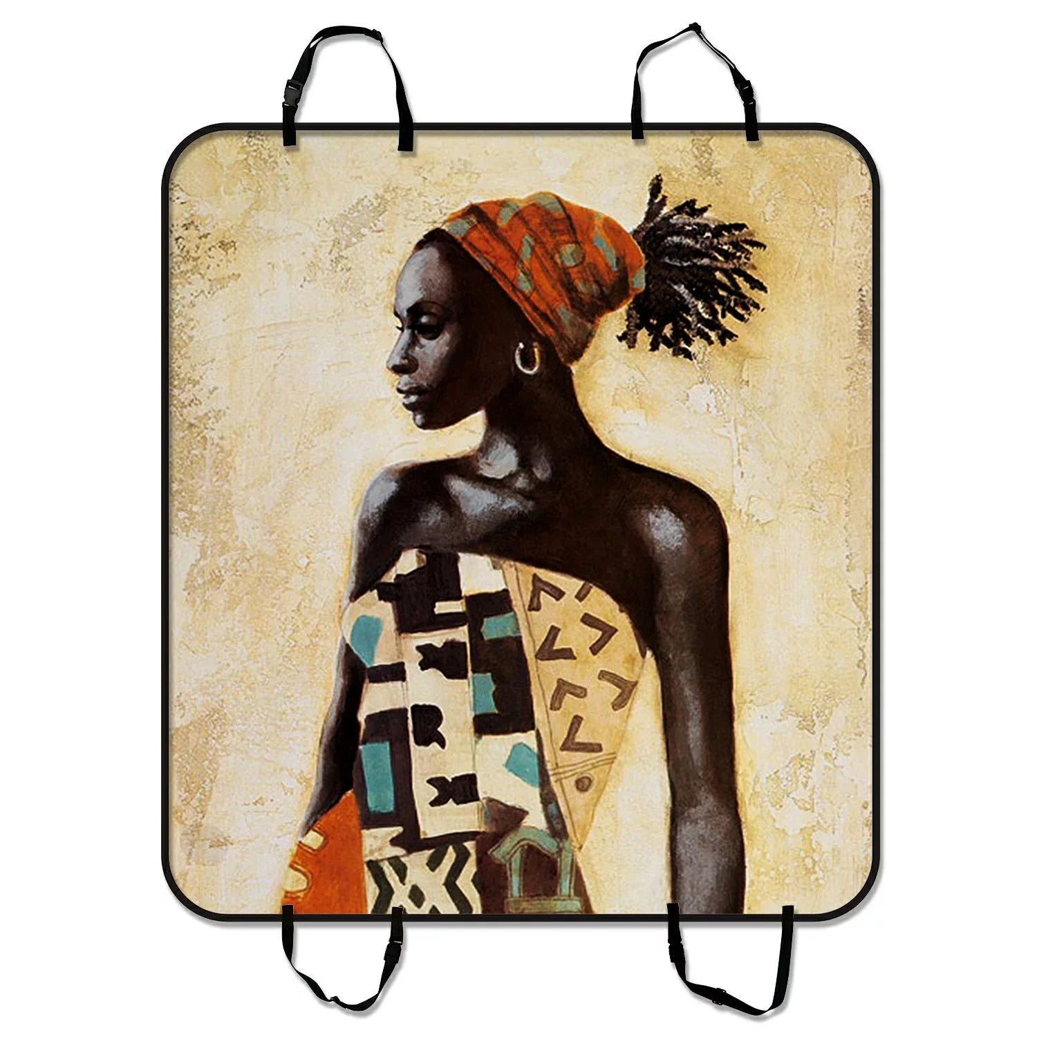 GCKG Beautiful African Woman Pet Car Sizeeat Cover Dog Car Sizeeat Mat Hammock Cargo Mat Trunk Mat For Cars Trucks and SizeUV 54x60 inches