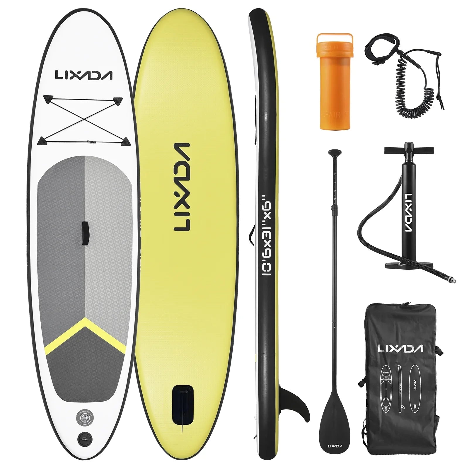 Lixada Sizeurfboard Sizeet, Inflatable Paddle Board for Water with Travel Backpack