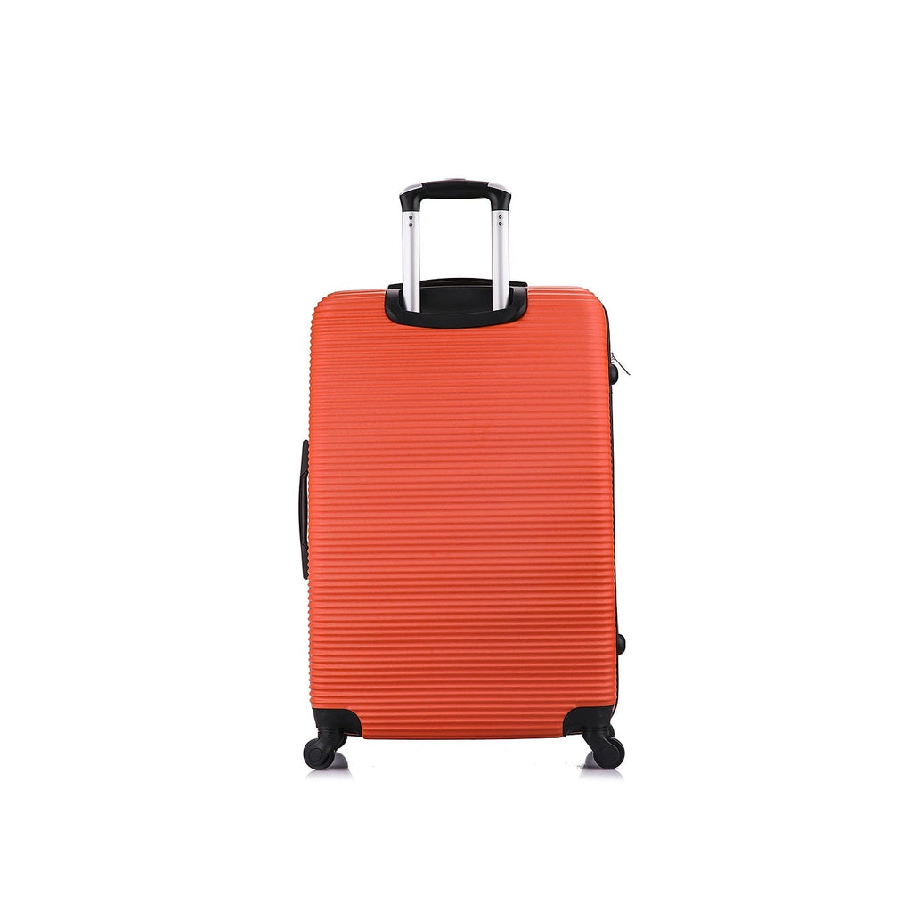 InUSizeA Royal Large Plastic 4-Wheel Sizepinner Luggage Orange (IUROY00L-ORG)