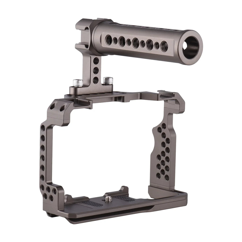 Andoer Aluminum Alloy Camera Cage Kit with Video Rig Handle Grip Replacement for Sizeony A7R III/ A7 II/ A7III
