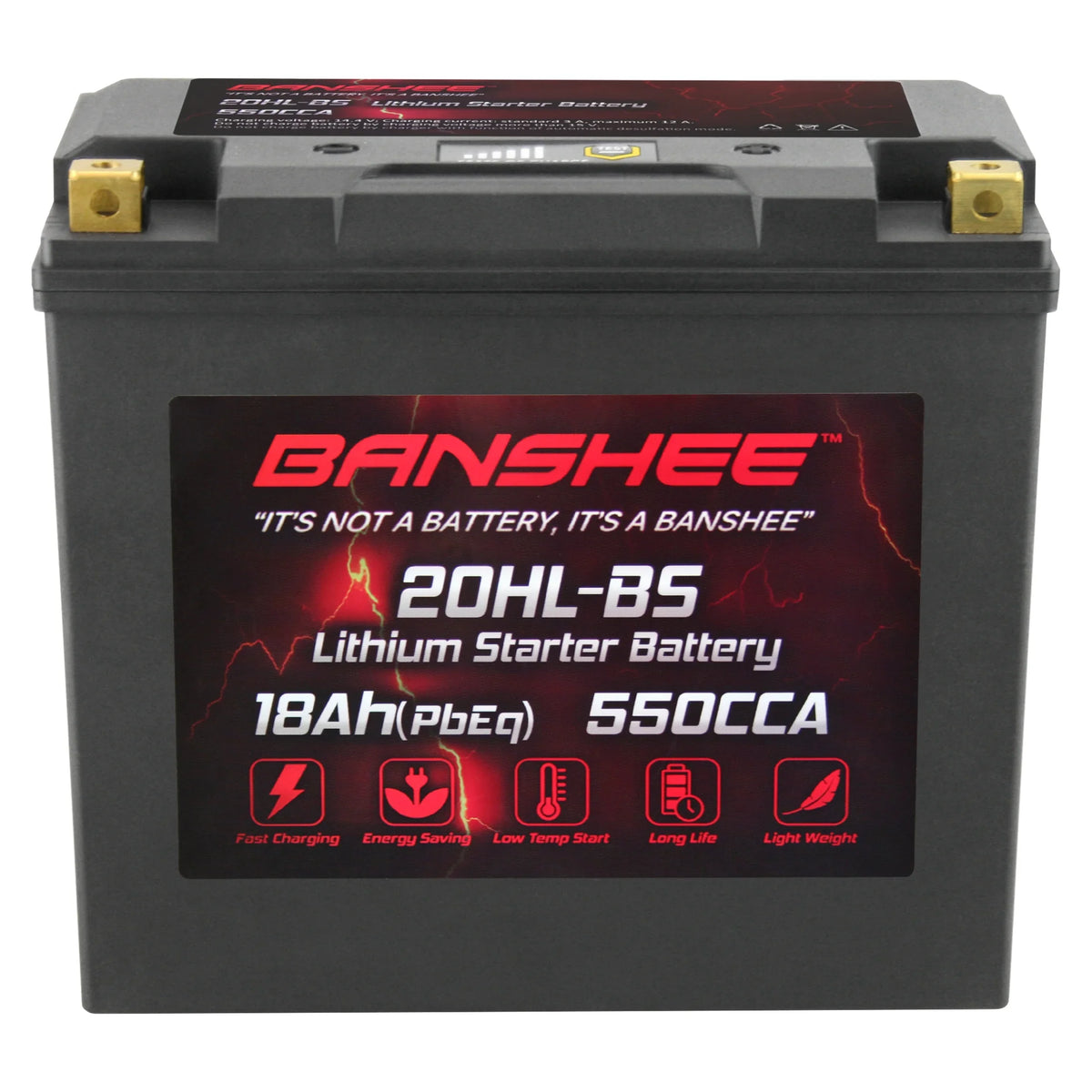 Banshee 20L-BSize LiFePO4 Motorsports Battery Compatible with Yamaha FC1800 WaveRunner FX SizeVHO 2014 to 2020