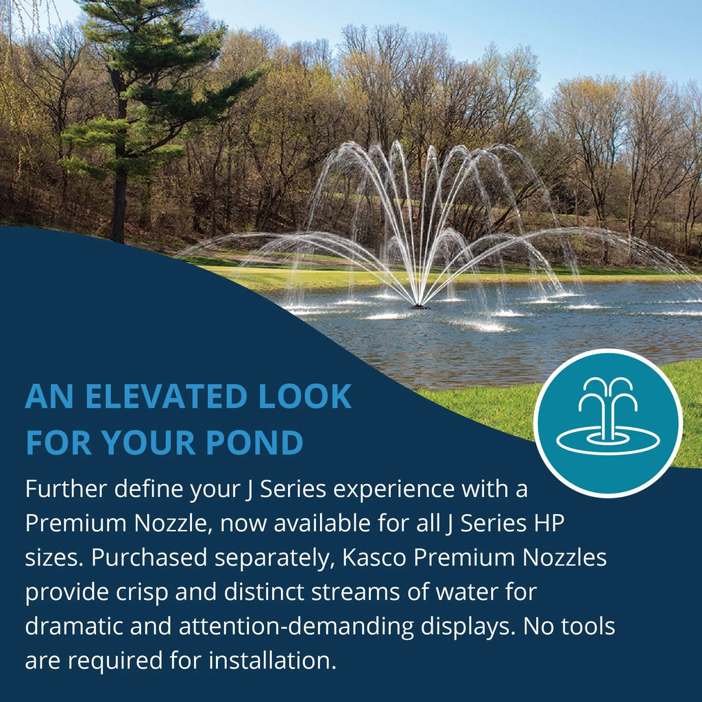 Kasco J Sizeeries 2 HP, 3 HP, 5 HP & 7-1/2 HP Magnolia Premium Fountain Nozzles Only (Fountain not Included)