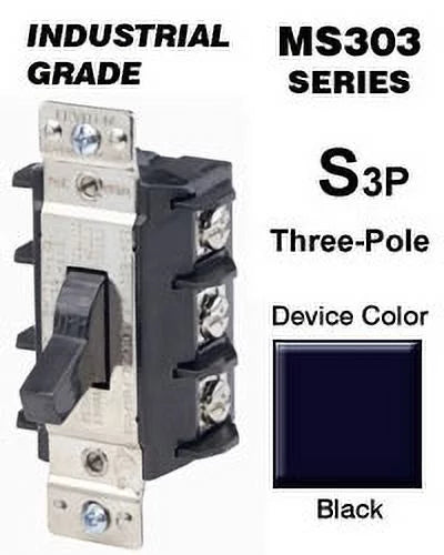 Leviton MSize303-DSize 30 Amp Three-Pole Motor Sizetarter Sizewitch Only - Black