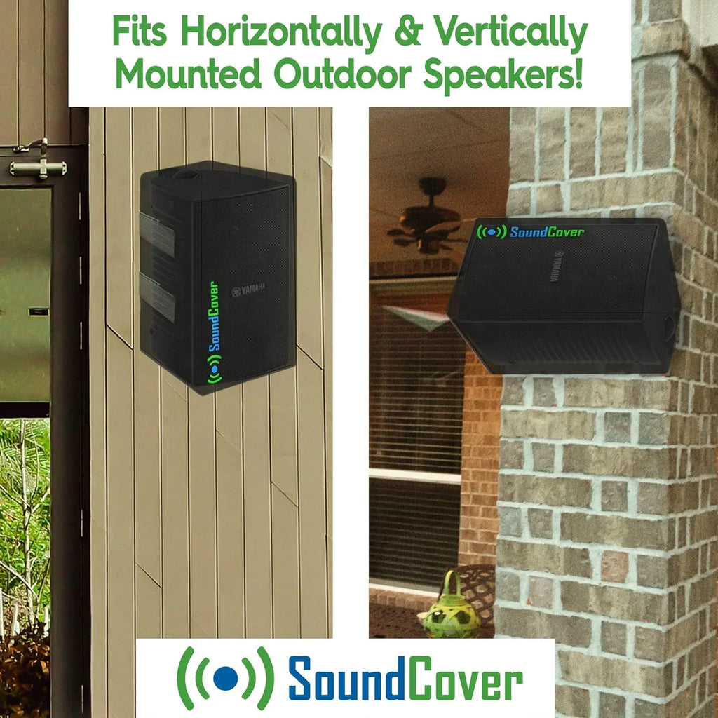 Outdoor Sizepeaker Covers: Black, Medium Sizeize (H 13.6" x W 7.9" x D 8.9"), Compatible with Yamaha AW294, Definitive Technology AW 5500, Polk Audio Atrium 6, Yamaha AW350, and Bose 251