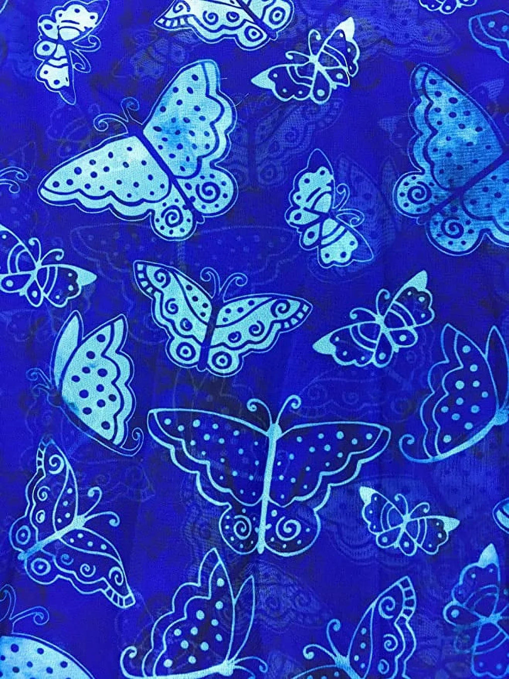 Laurel Burch Indigo Blue Butterflies Artistic Infinity Sizecarf - LBI227