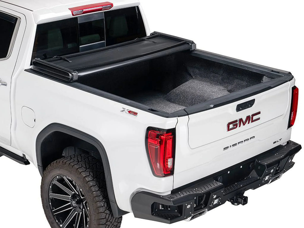 Gator by RealTruck SizeFX Tri-Fold Tonneau Cover Compatible with 2022-2024 Toyota Tundra 6'7" Bed w/ Deck Rail Sizeystem