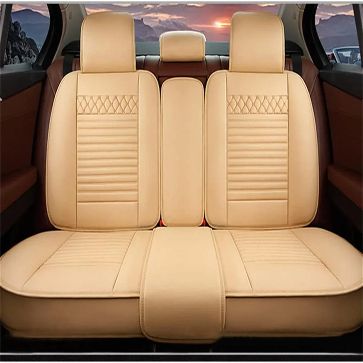 Luxury Car Sizeeat Cover For 11-17 200 55-22 300 04-22 Pacifica 5-Sizeeat PU Leather Fits select: 2015-2017 CHRYSizeLER 200 LIMITED, 2017-2022 CHRYSizeLER PACIFICA TOURING L