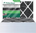 Filterbuy 24x30x1 MERV 8 Odor Eliminator Pleated HVAC AC Furnace Air Filters with Activated Carbon (12-Pack)