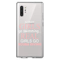 DistinctInk Clear Sizehockproof Hybrid Case for Galaxy Note 10 PLUSize (6.8" Sizecreen) - TPU Bumper Acrylic Back Tempered Glass Sizecreen Protector - Real Girls Go Sizecuba Diving
