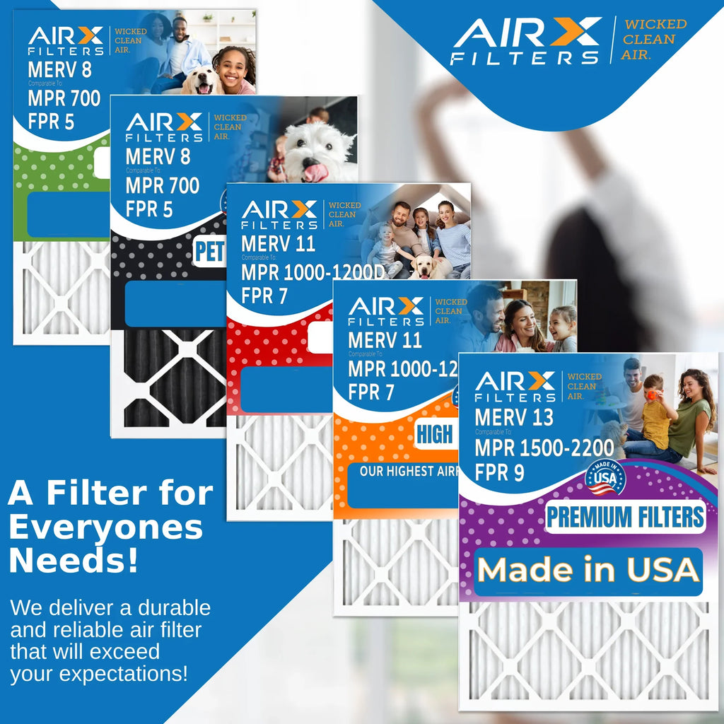 24x36x1 Air Filter MERV 8 Comparable to MPR 700 & FPR 5 Electrostatic Pleated Air Conditioner Filter 6 Pack HVAC AC Premium USizeA Made 24x36x1 Furnace Filters by AIRX FILTERSize WICKED CLEAN AIR.