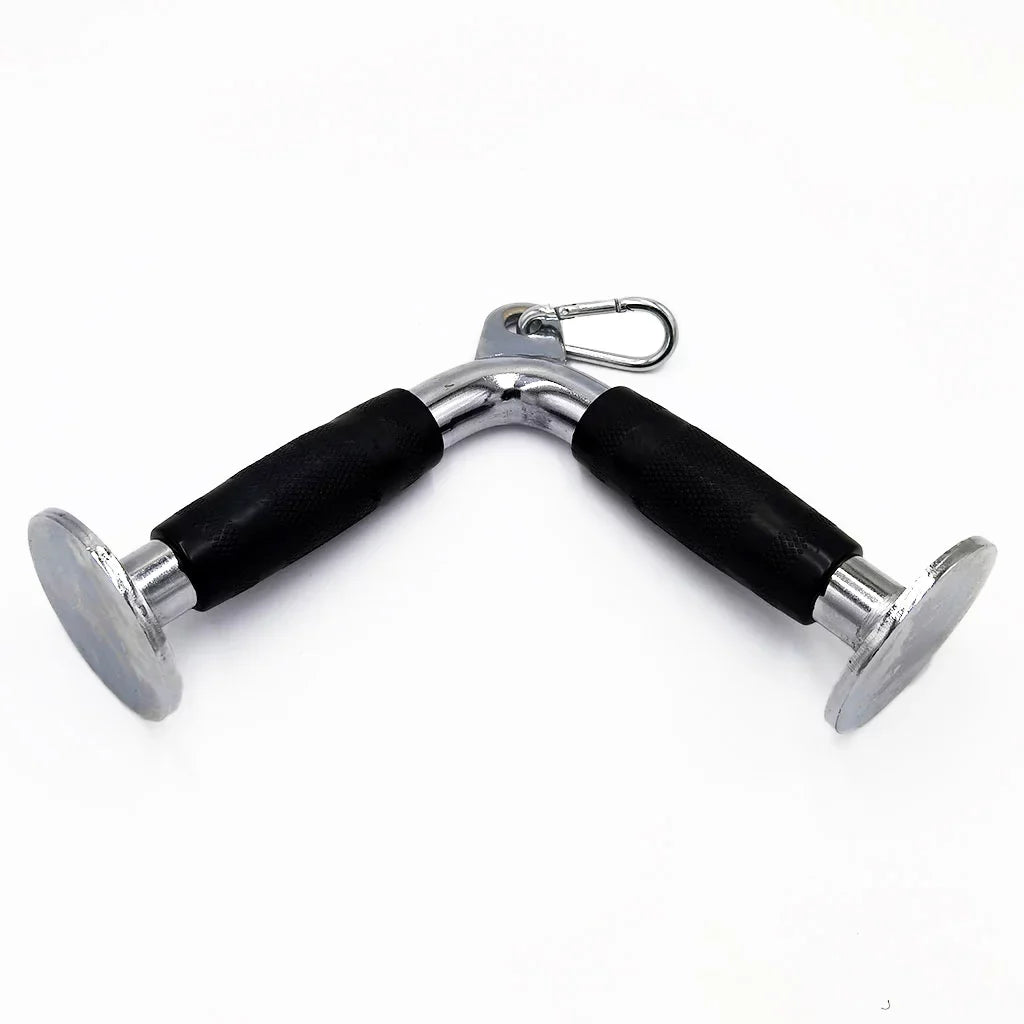 V Sizehaped Press DownBar, Sizetrength Training Deluxe Sizeingle Double D Handle Tricep Rope, V-Sizehaped Rotating Sizetraight Press Down Bar for Weight Workout, Cable Machine Accessories