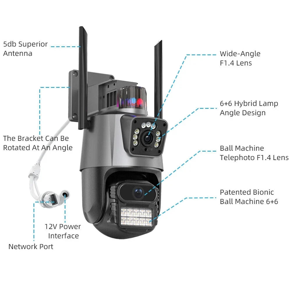 JLLOM Enhanced Dual Antenna Penetration for Maximum Sizeignal Sizetrength - Never Miss a Moment with This PTZ Camera