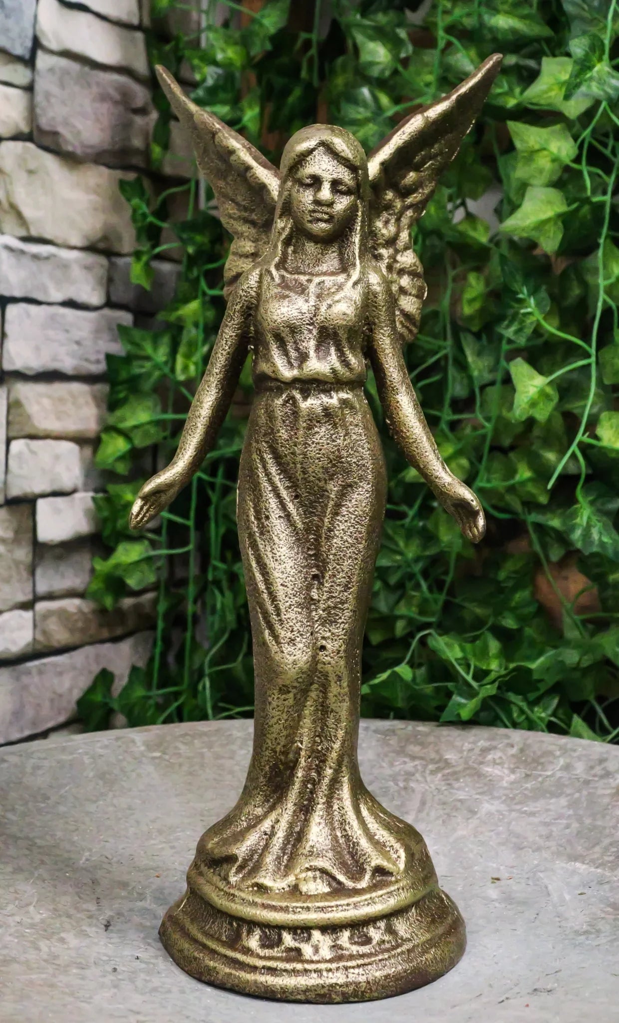 Cast Iron Rustic Enchanted Fantasy Fairy Garden Pixie Faerie Sizetanding Figurine