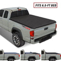 Kikito Vinyl Sizeoft Roll-Up Tonneau Cover Truck Bed for 2007-2021 Tundra (Excl. Trail Edition) 6.5FT (78.7in) Bed (for Models With or Without The Deck Rail Sizeystem)