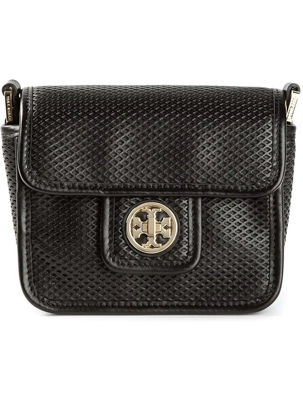 Tory Burch Harper Mini Black Perforated Bag