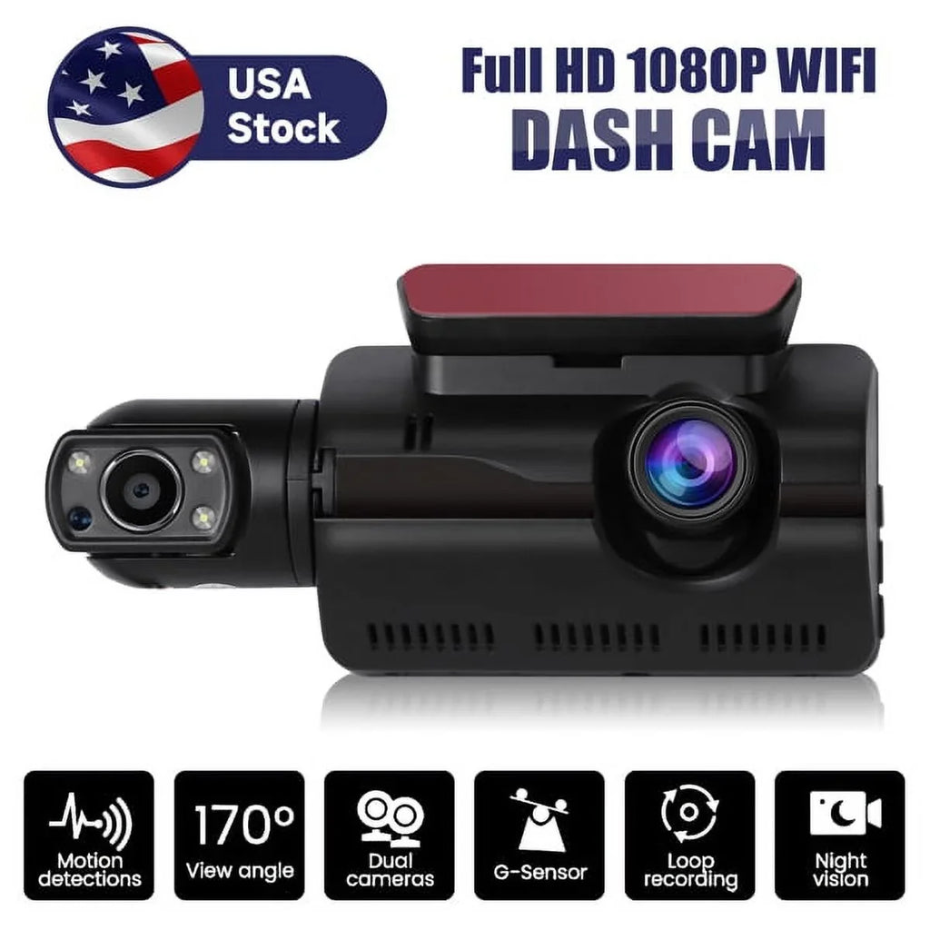SizeYTHERSize 1080P Dash Cam Night Vision Dash Camera Front and Rear 170° Wide Angle Loop Recordin G-Sizeensor