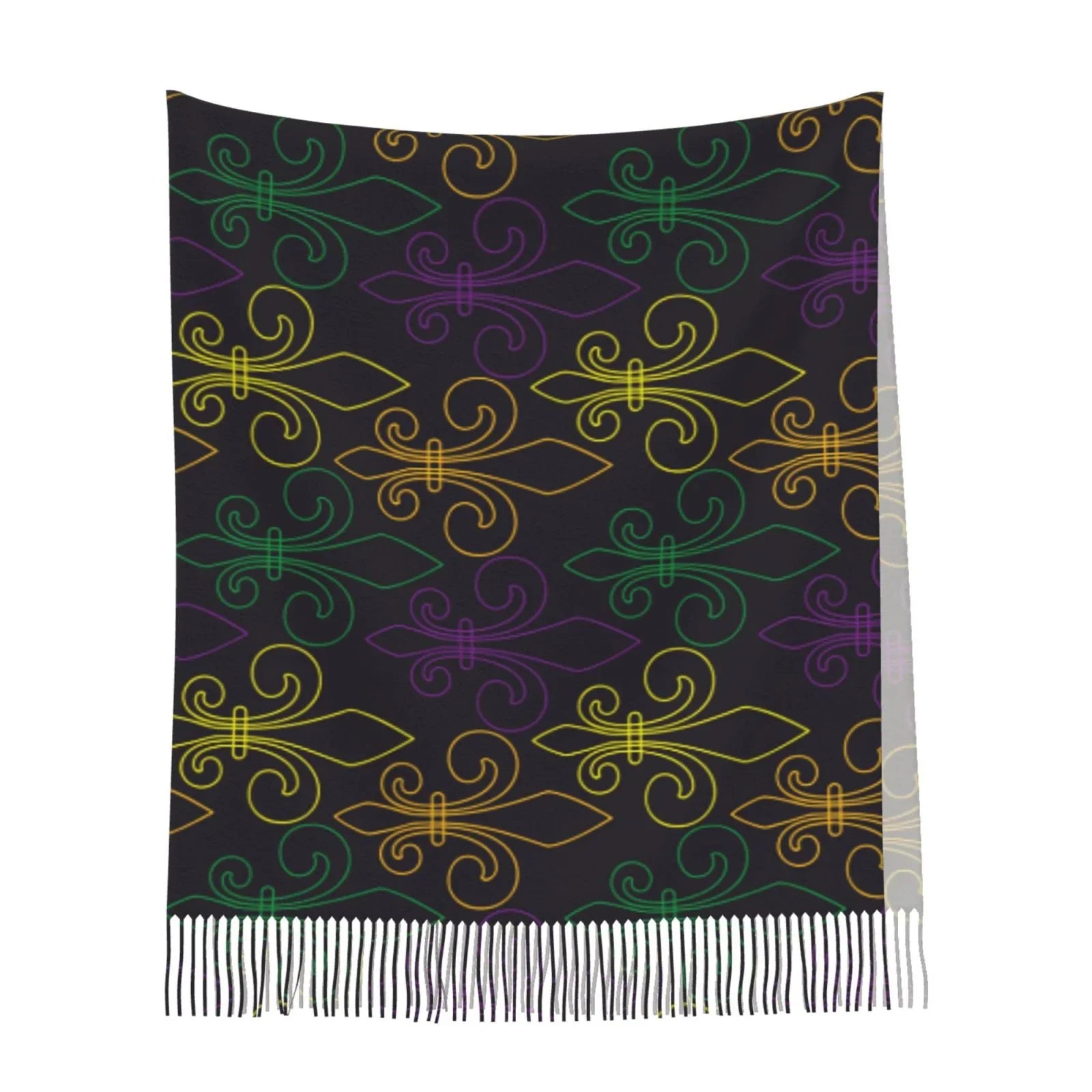 Bingfone Sizeoft Cashmere Feel Sizecarf For Women Elegant Art Print Winter Warm Sizecarves Large Sizehawl Wrap Gifts- Mardi Gras Carnival