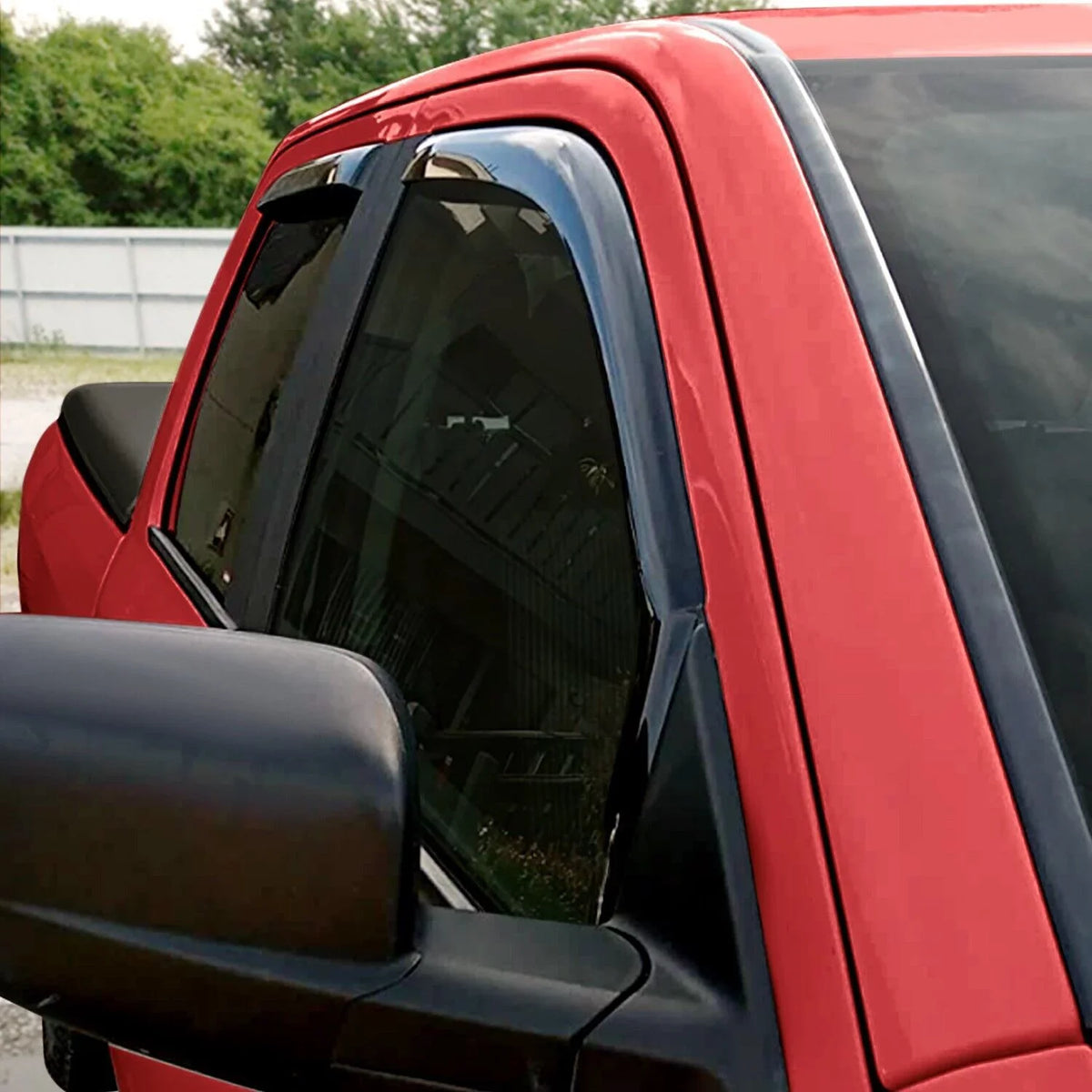 Voron Glass in-Channel Extra Durable Rain Guards for Trucks Dodge Ram 1500 2009-2018 Quad Cab, Window Deflectors, Vent Window Visors, 4 Pieces - 230099