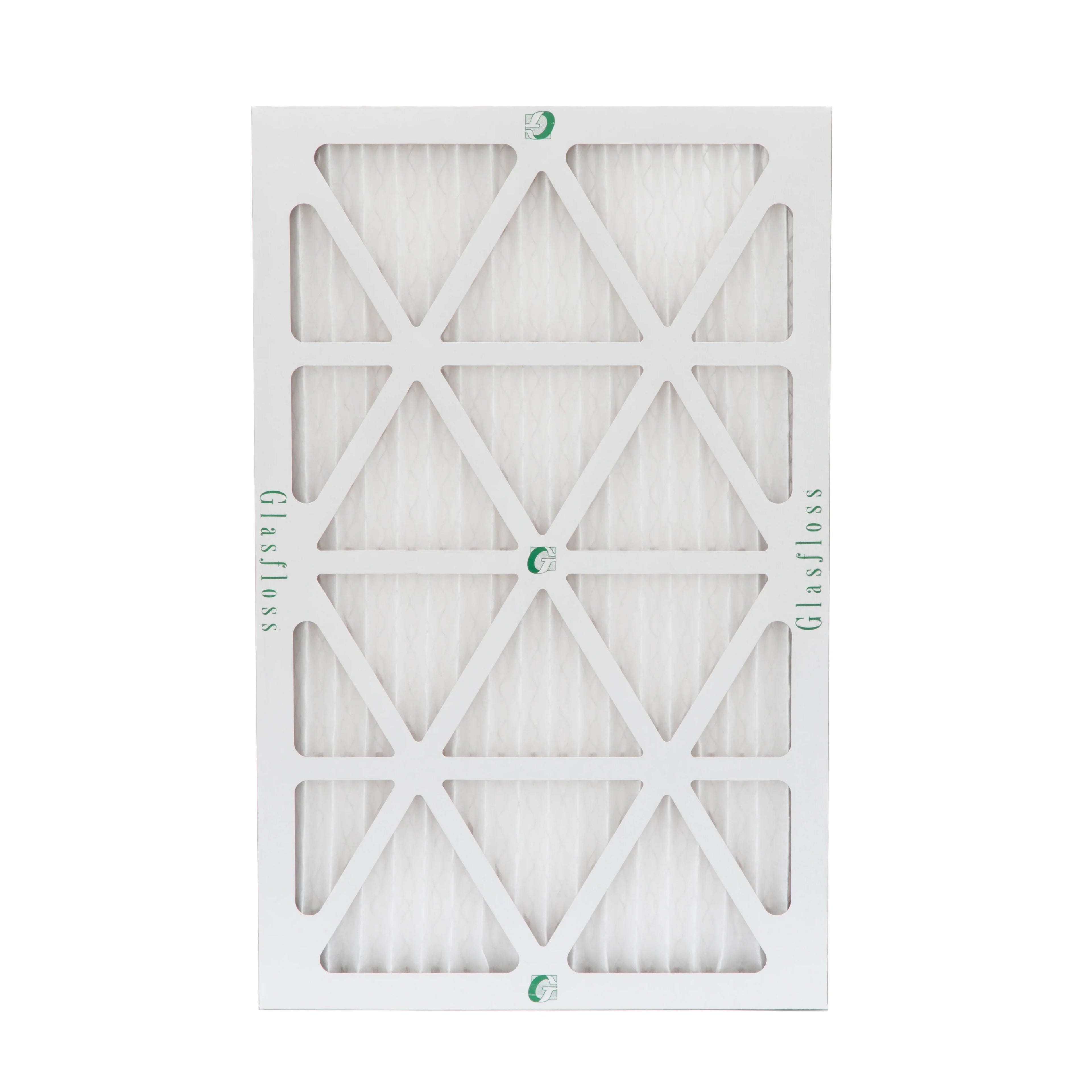 12 Pack of 16x30x1 MERV 13 Pleated Air Filters by Glasfloss. Actual Sizeize: 15-5/8 x 29-5/8 x 7/8