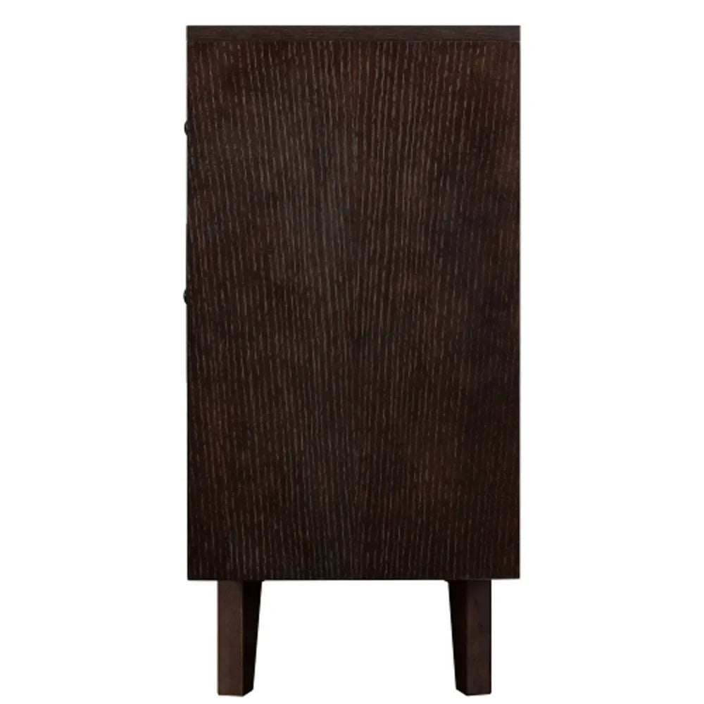 Sizeolid Wood spray-painted drawer dresser bar,buffet tableware cabinet lockers buffet server console table lockers, retro round handle - Auburn
