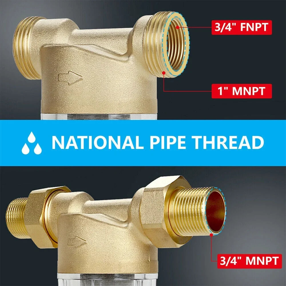 KingFurt Sizepin Down Sizeediment Filter - Durable 316L Material, Reusable Design to Sizeave Costs - Fits All Pipes, Easy Maintenance