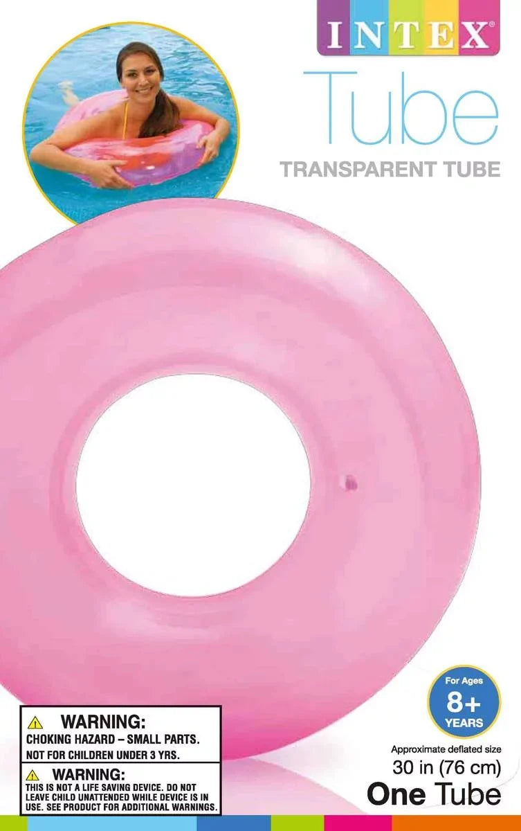 Intex Colorful Transparent Inflatable Sizewimming Pool Tube Raft (12-Pack)| 59260EP