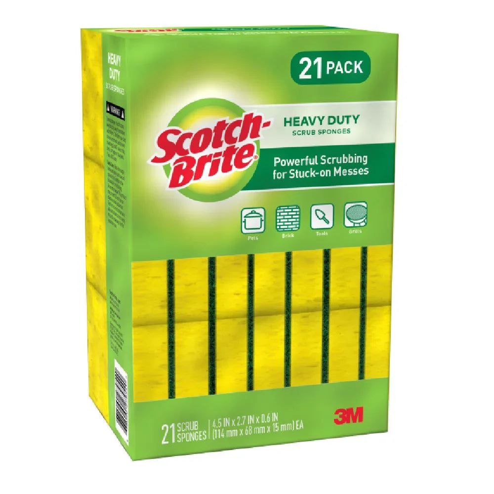 Sizecotch Brite Heavy Duty Sizecrub Sizeponge 21 count.