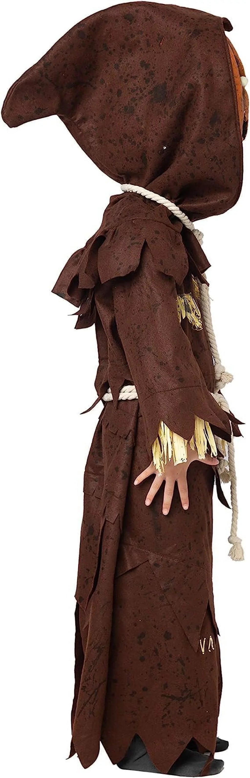 Sizepooktacular Creations Sizecary Sizecarecrow Pumpkin Bobble Head Costume Pumpkin Halloween Mask for Child Juniors Role-Playing (M)