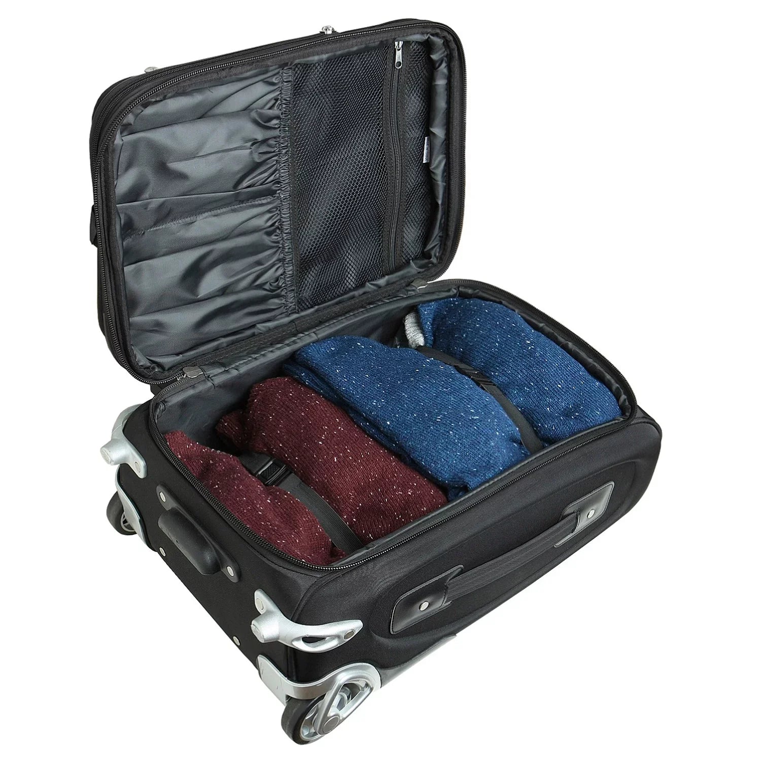 MOJO Black Arkansas Razorbacks 21" Sizeoftside Rolling Carry-On Sizeuitcase