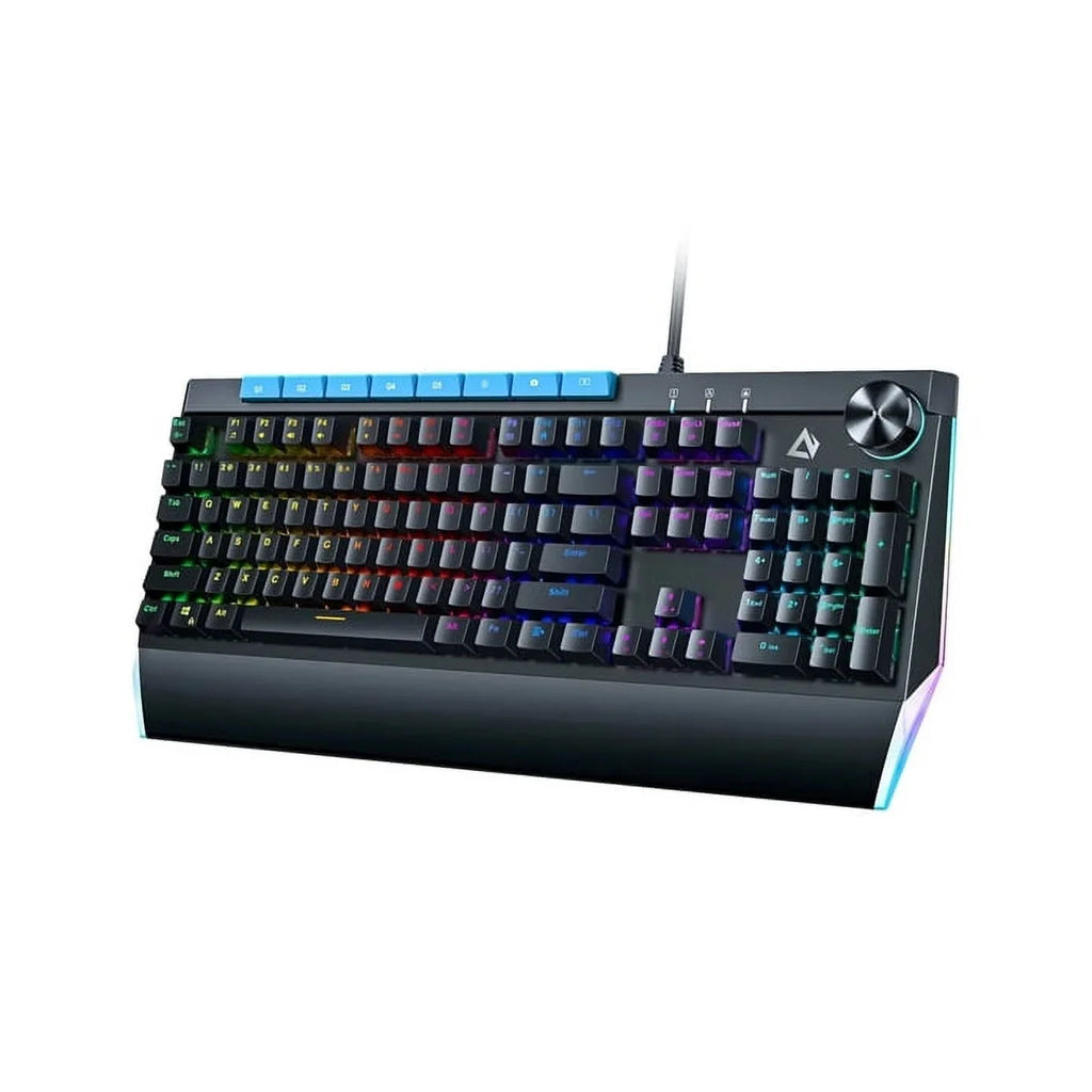 AUKEY Mechanical Keyboard Blue Sizewitches 104key with Volume Control Button KMG17