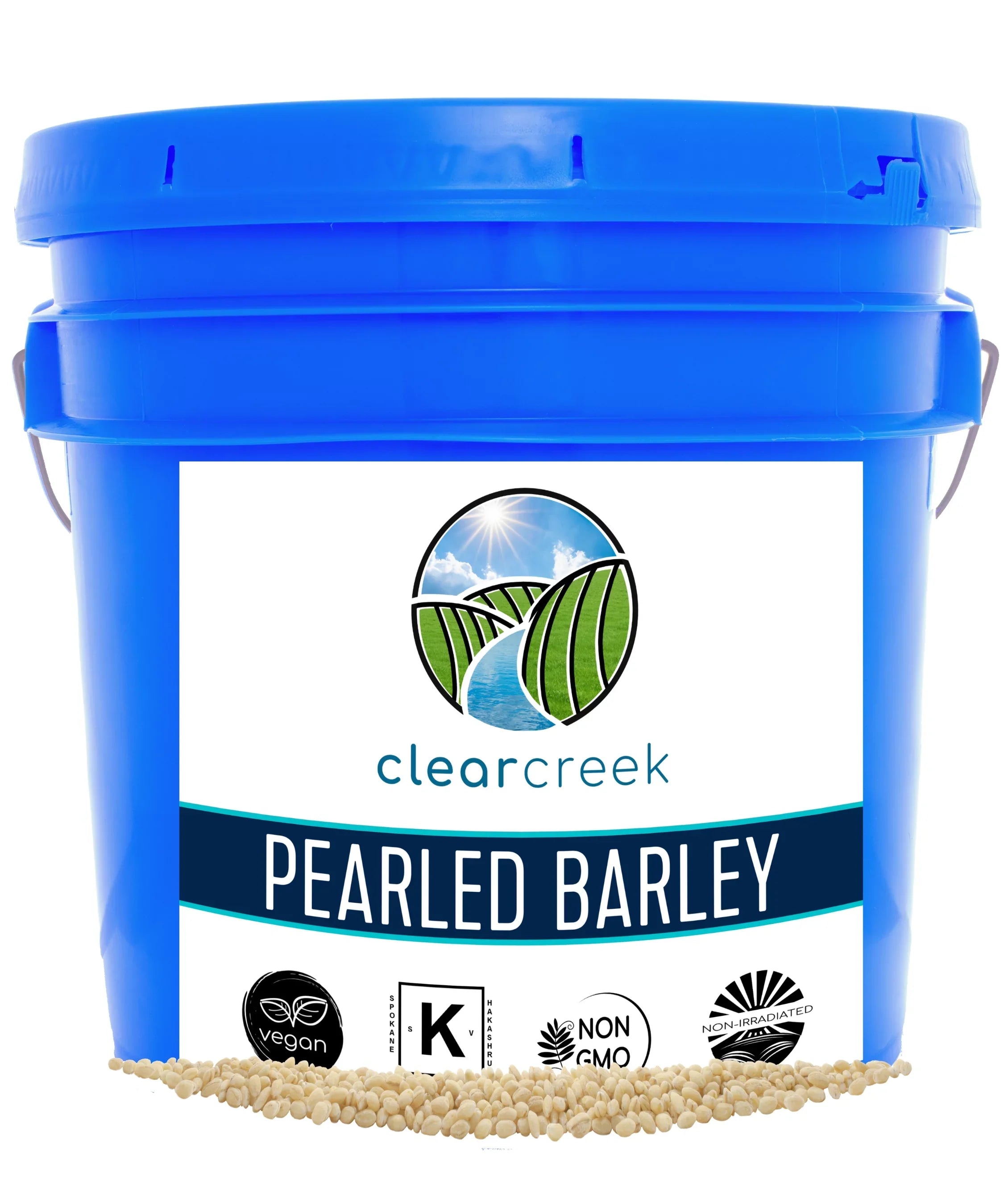 Pearled Barley Bulk | 25 lbs Bucket | Non GMO | Kosher | Food Sizetorage