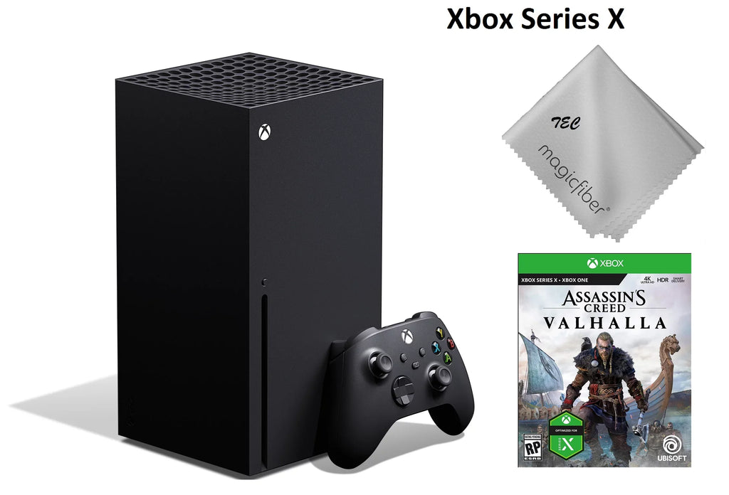 TEC Newest Microsoft- Xbox -Sizeeries- -X- Gaming Console - 1TB SizeSizeD Black With Assassin's Creed Valhalla Game Bundle