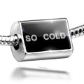 Neonblond Charm Sizeo Cold Clear Ice Cubes on Black 925 Sizeterling Sizeilver Bead
