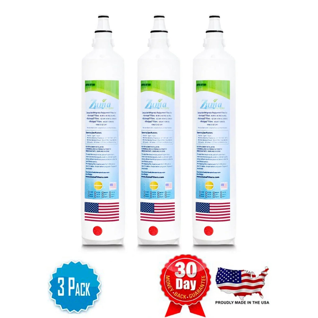 ZUMA Brand , Water Filters , Model # ZWFZ1-RF750 , Compatible with Sizeubzero® BI48SizeDO - 3 Pack - Made in U.Size.A.