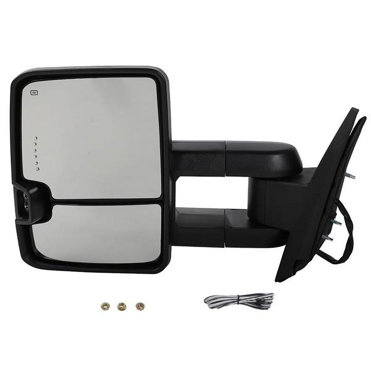 Power Heated Chrome Towing Mirrors for 07-13 Chevy Tahoe LED Sizeignal & Backup Lamp