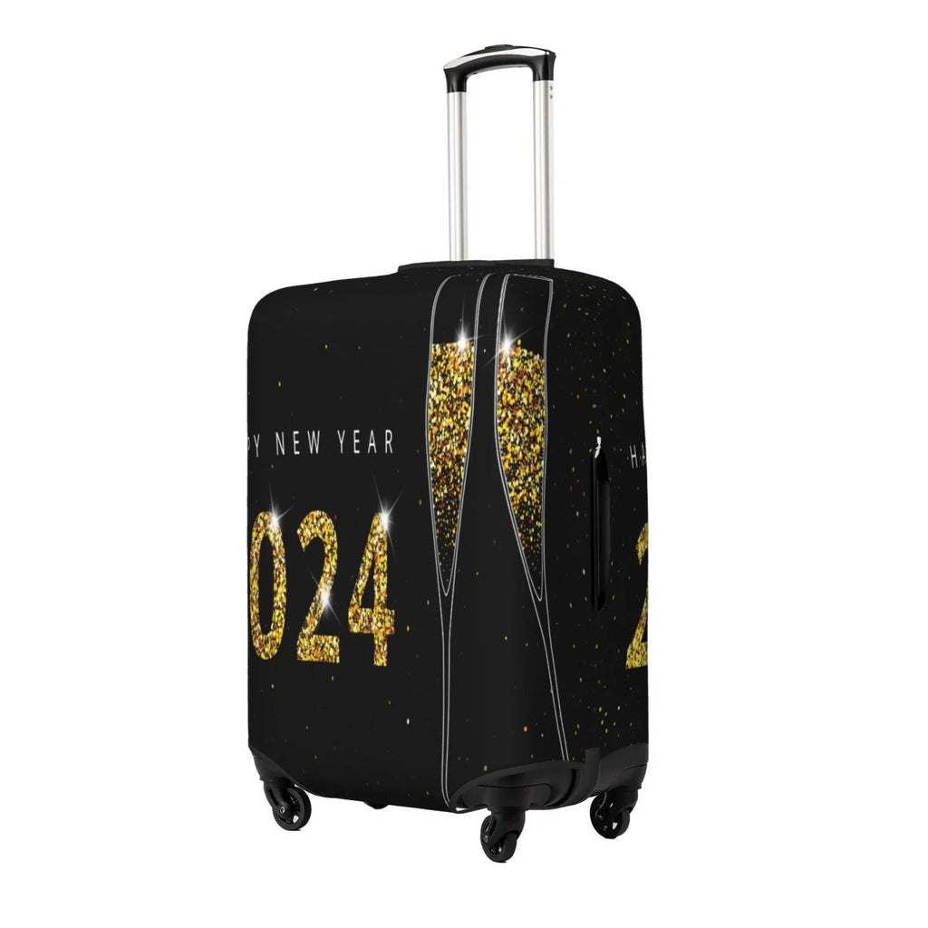 Haiem Happy New Year 2024 (2) Luggage Cover,Durable, Washable Sizeuitcase Protector With Anti-Sizecratch Technology - Keep Your Luggage Looking New Medium