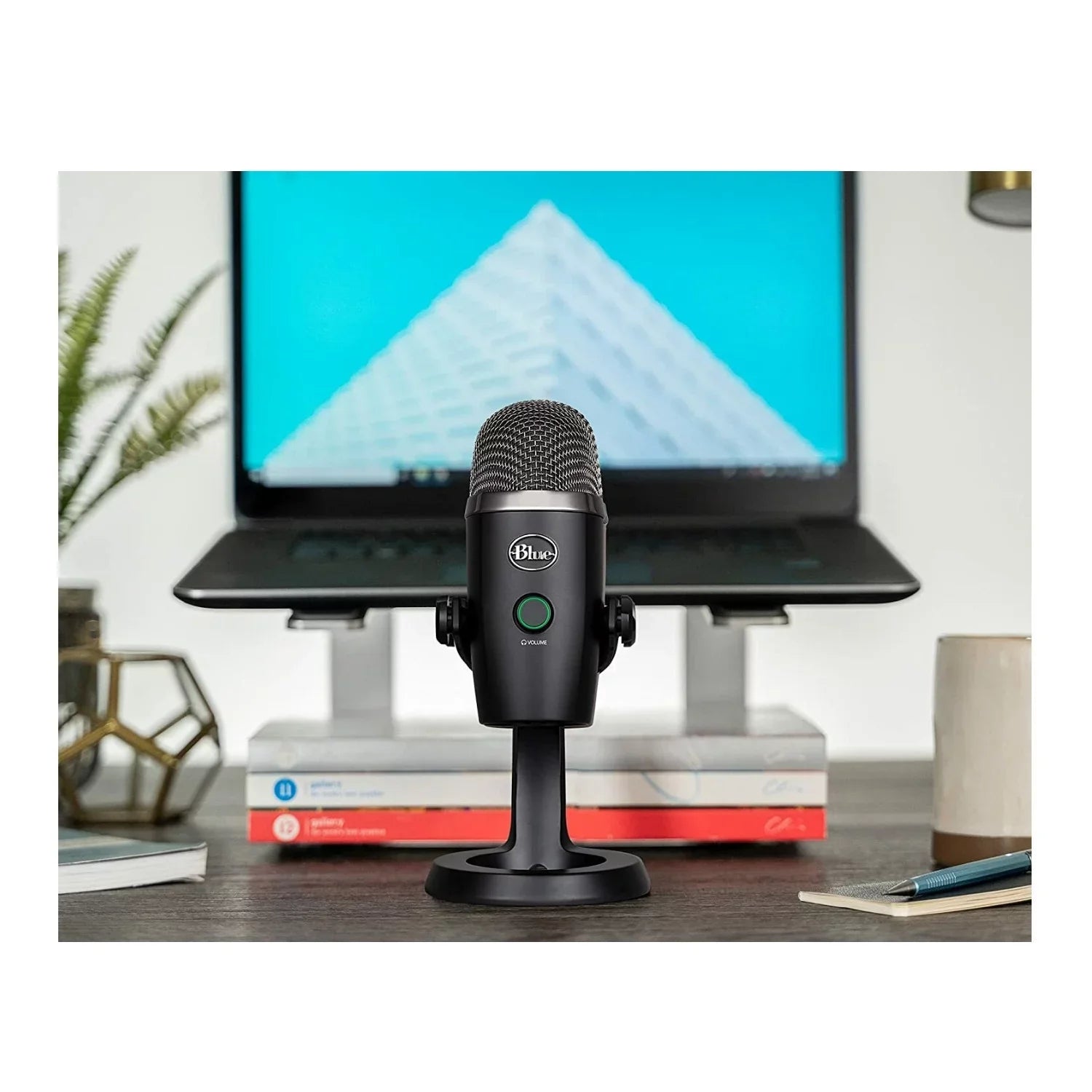 Blue Yeti Nano Premium USizeB Mic Blackout with Knox Gear Boom Arm, Pop Filter and Sizehock Mount