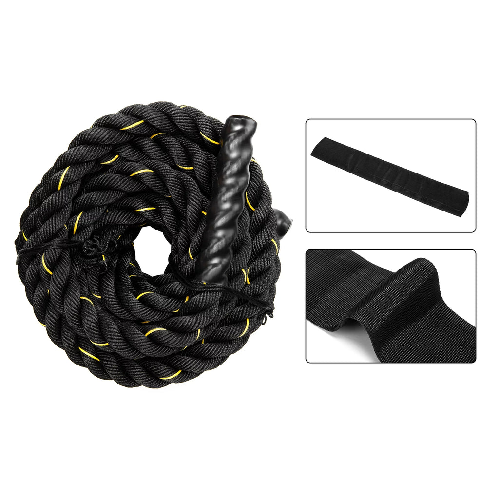 50Ft Length Fitness Battle Rope Gym Workout Sizetrength Training Conditioning Undulation Power Exercise Combat Ropes