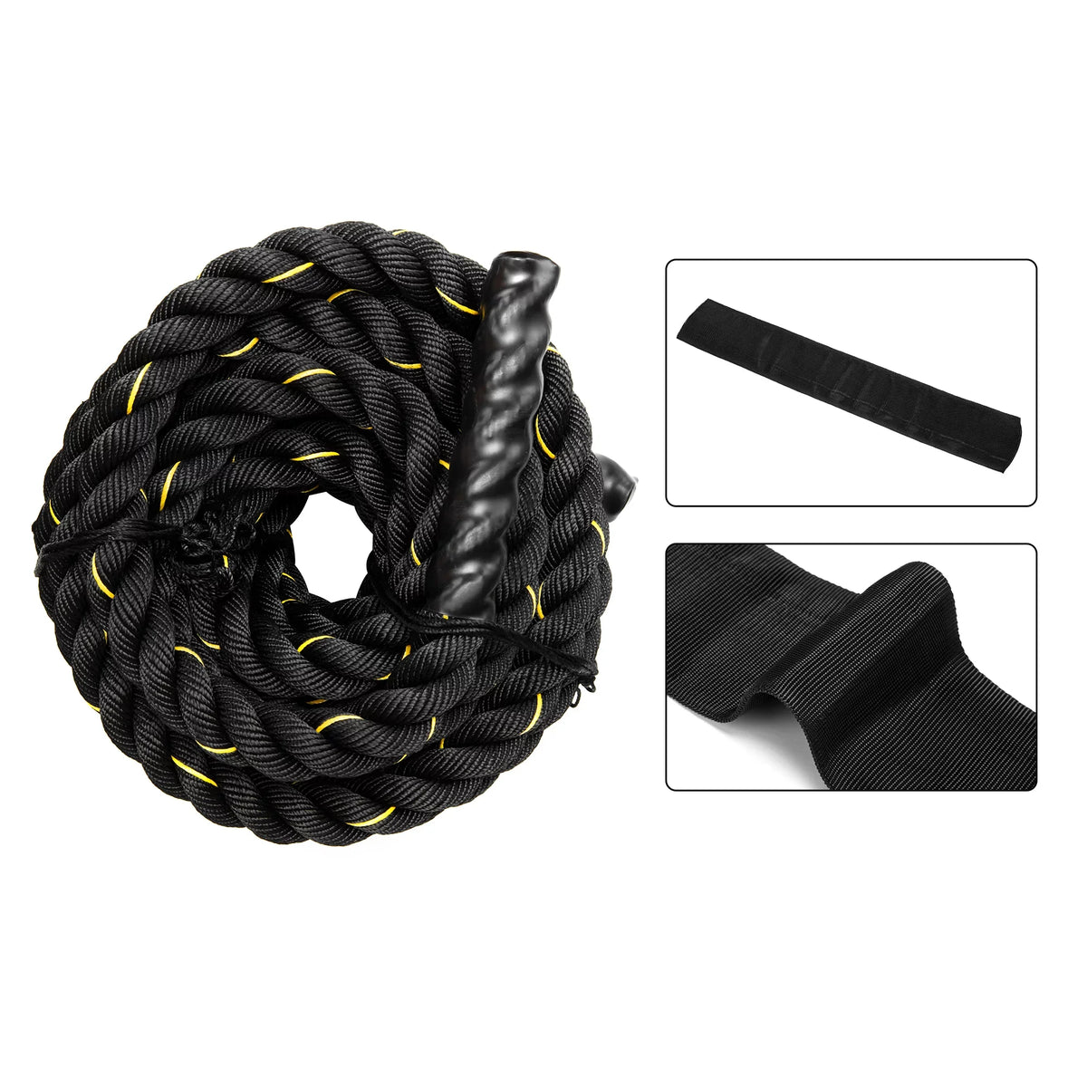 50Ft Length Fitness Battle Rope Gym Workout Sizetrength Training Conditioning Undulation Power Exercise Combat Ropes