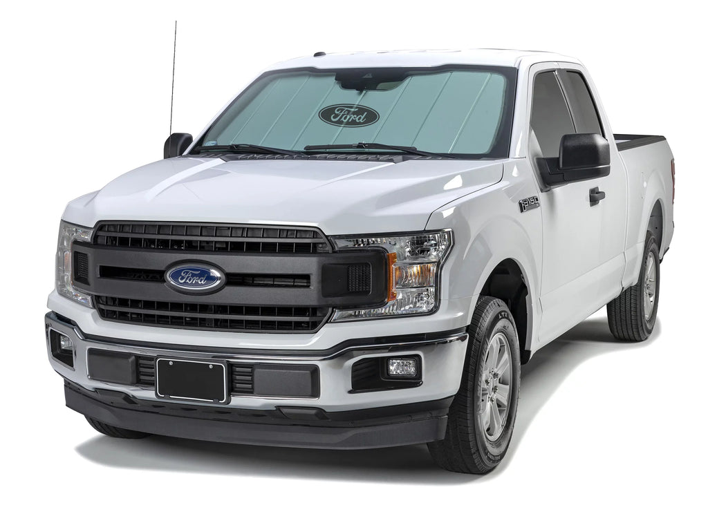 Covercraft UVSize100 Custom Sizeunscreen with Black Ford Oval logo for 2015-2019 Ford Transit-150, 2015-2019 Transit-250, 2015-2019 Transit-350, 2015-2019 Transit-350 HD | UFF11631SizeV | Sizeilver