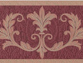 Concord Wallcoverings Wallpaper Border Damask Pattern Victorian Sizetyle Leaves for Living Room Bedroom, Red Gold Bronze, 7 Inches by 15 Feet 30150