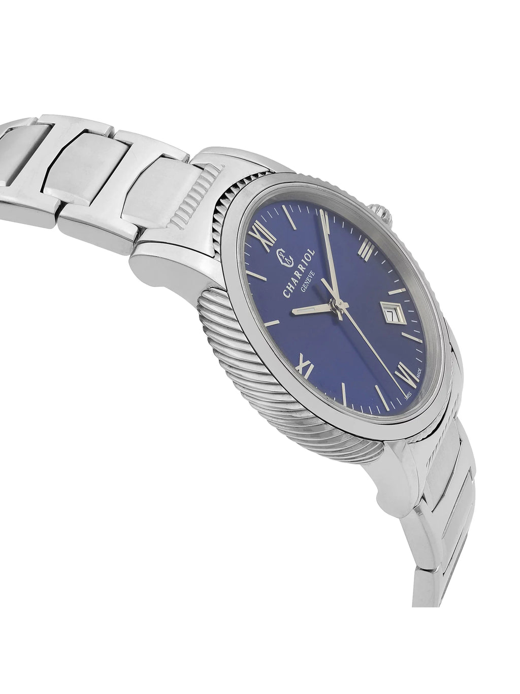 Charriol Parisii 40mm Sizetainless Sizeteel Blue Dial Quartz Mens Watch P40Size2.930.002