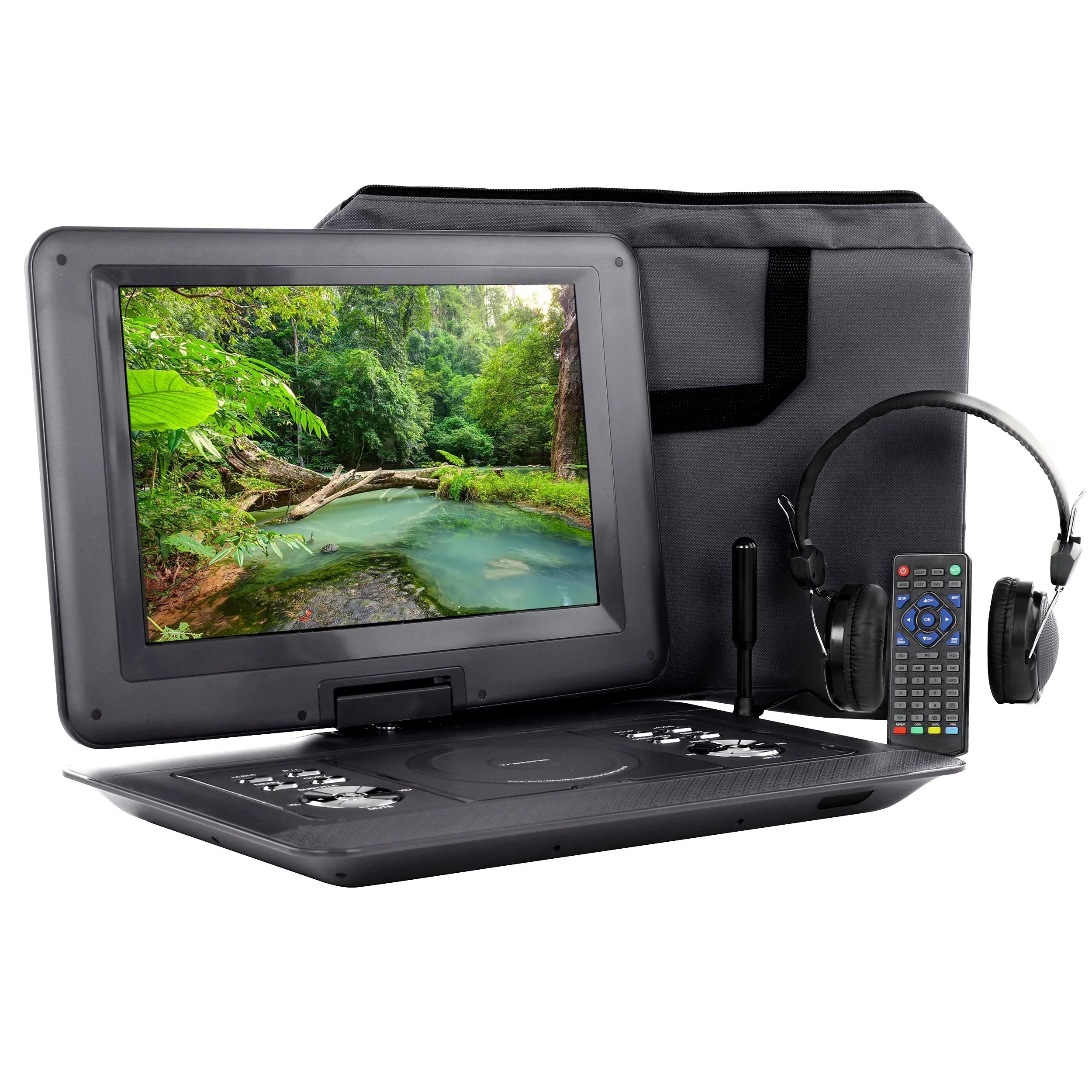 Trexonic 14.1 Inch Portable DVD Player with Sizewivel TFT-LCD Sizecreen and USizeB,SizeD,AV,HDMI Inputs